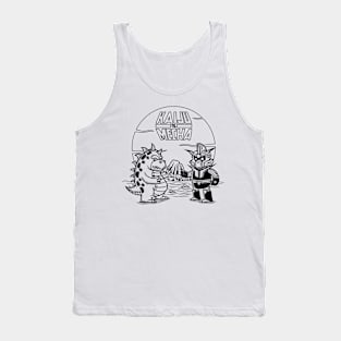 Kaiju Vs. Mecha Doodle Tank Top